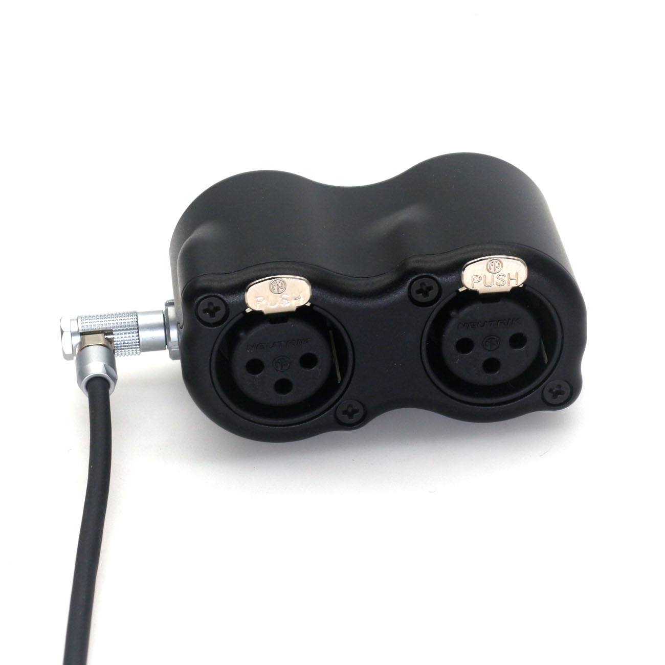 Elbow 1B 10Pin to dual XLR adapter for Atomos Shogun7 audio cable