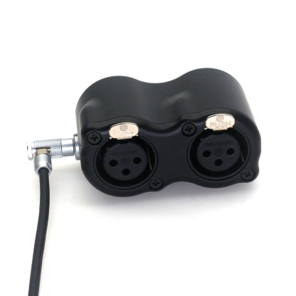 Elbow 1B 10Pin to dual XLR adapter for Atomos Shogun7 audio cable
