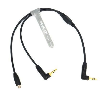 1 to 2 C15 Tentacle microphone Y cable Microphone Timecode Cable Audio Cable
