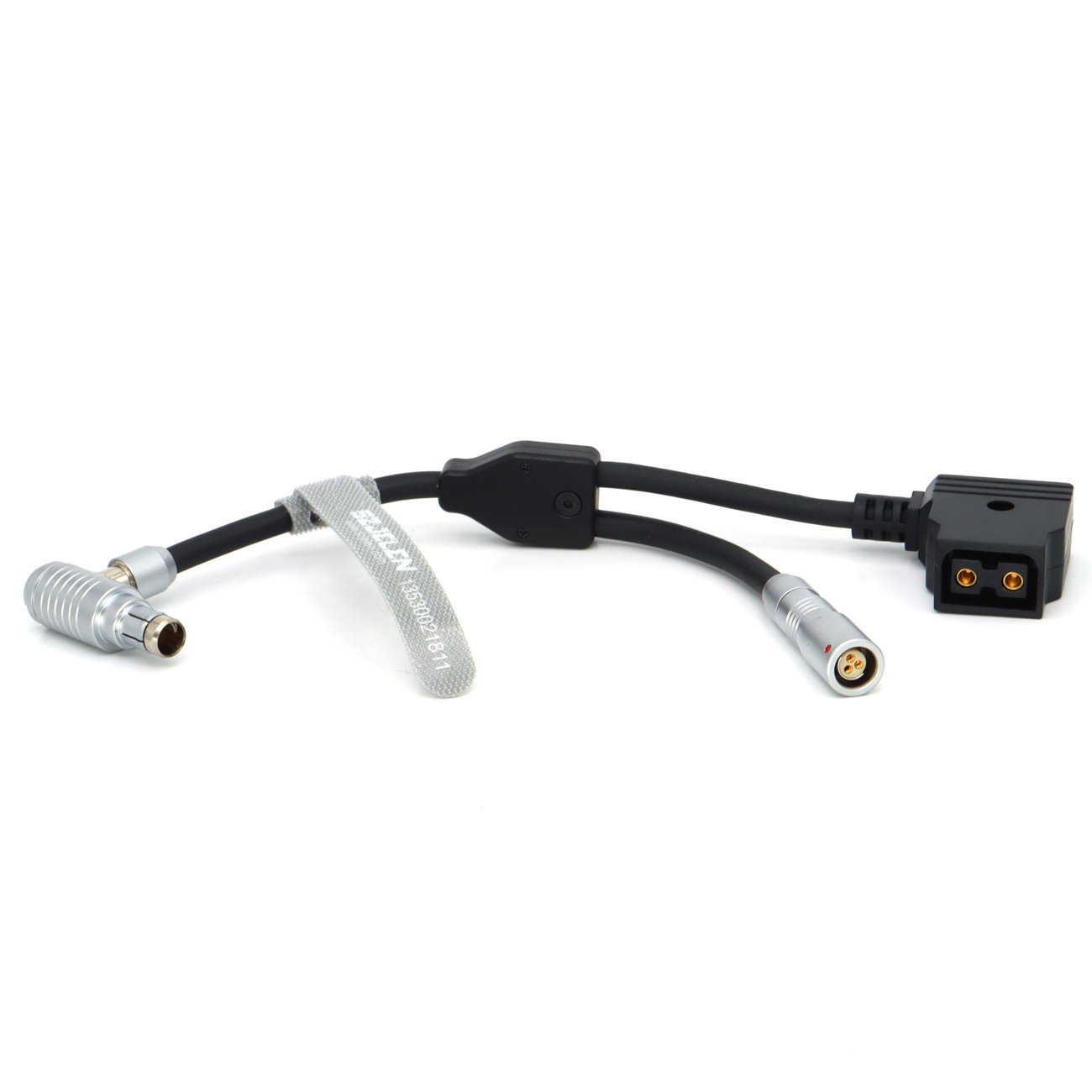 24V Elbow RS 3Pin to RS 3Pin and D-tap Female Way Splitter Cable for SONY CineAlta Camera