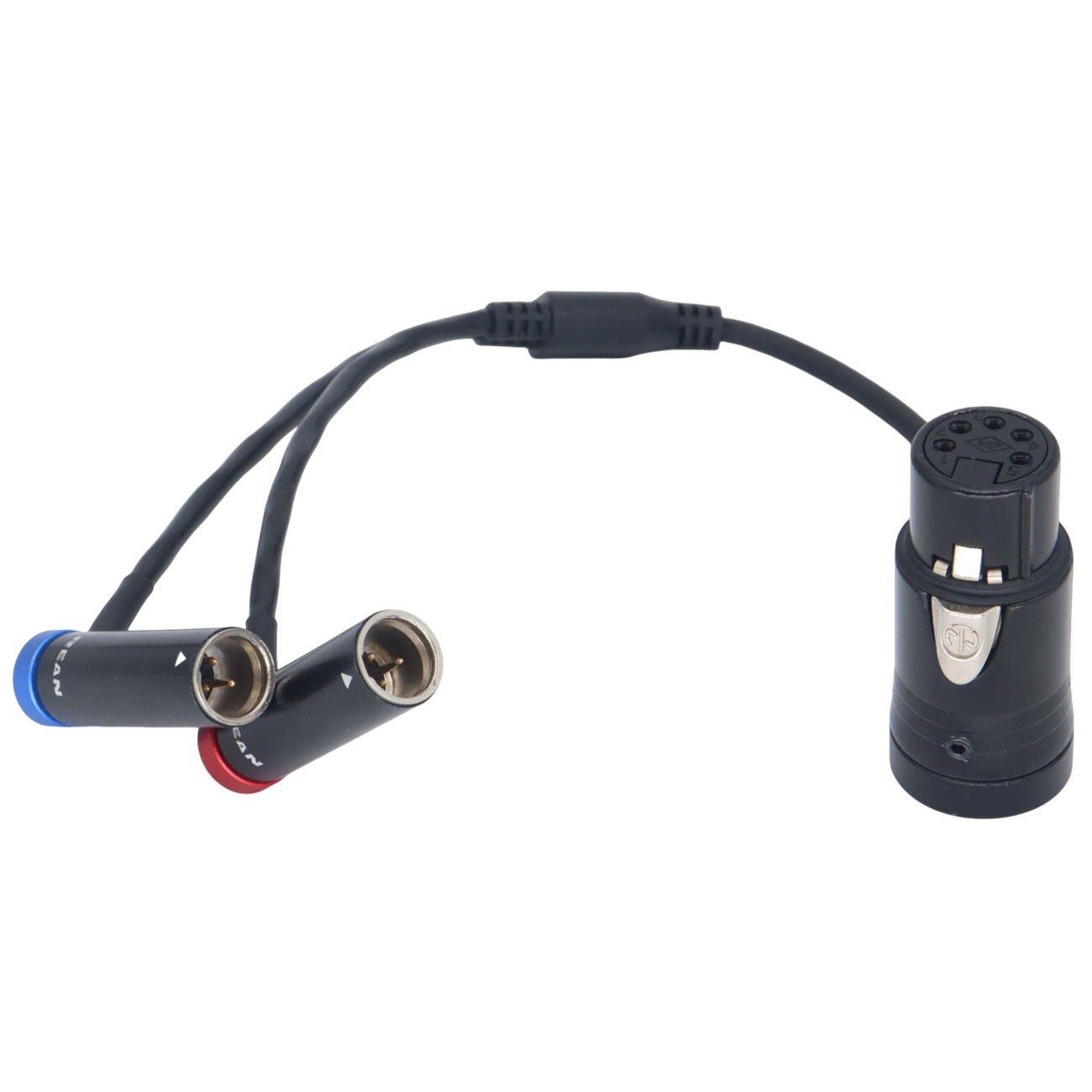 Low-Profile XLR 4Pin Female to Dual Low-Profile TA3M Splitter Cable