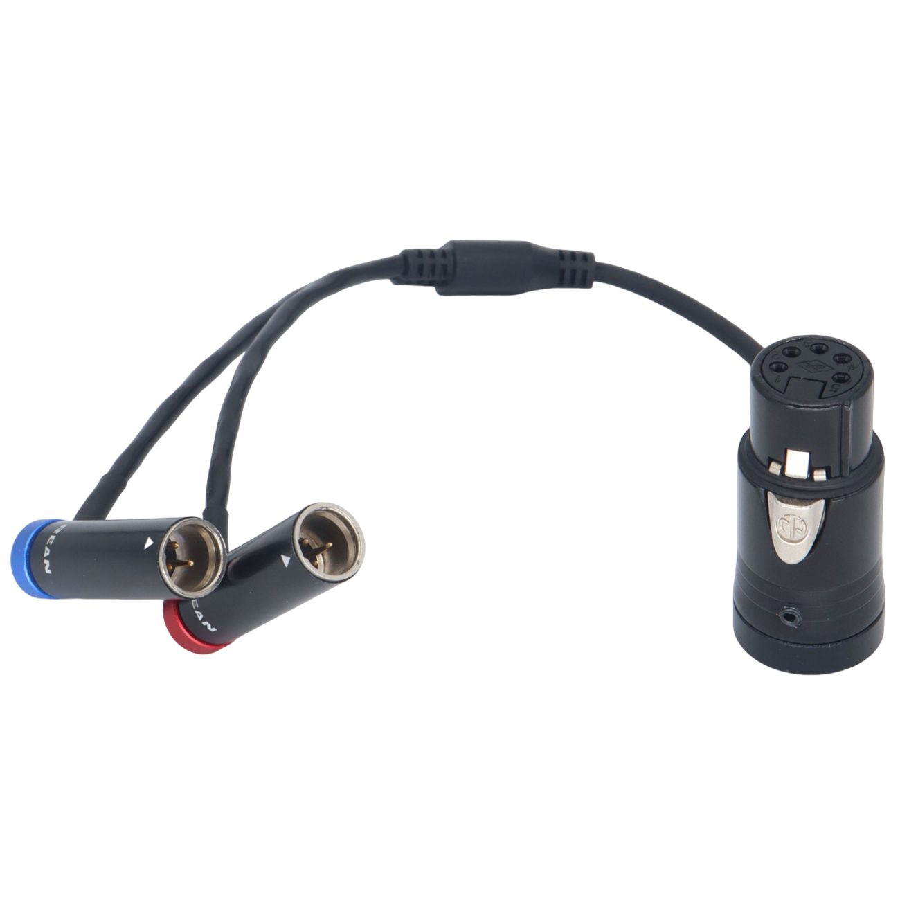 Low-Profile XLR 4Pin Female to Dual Low-Profile TA3M Splitter Cable