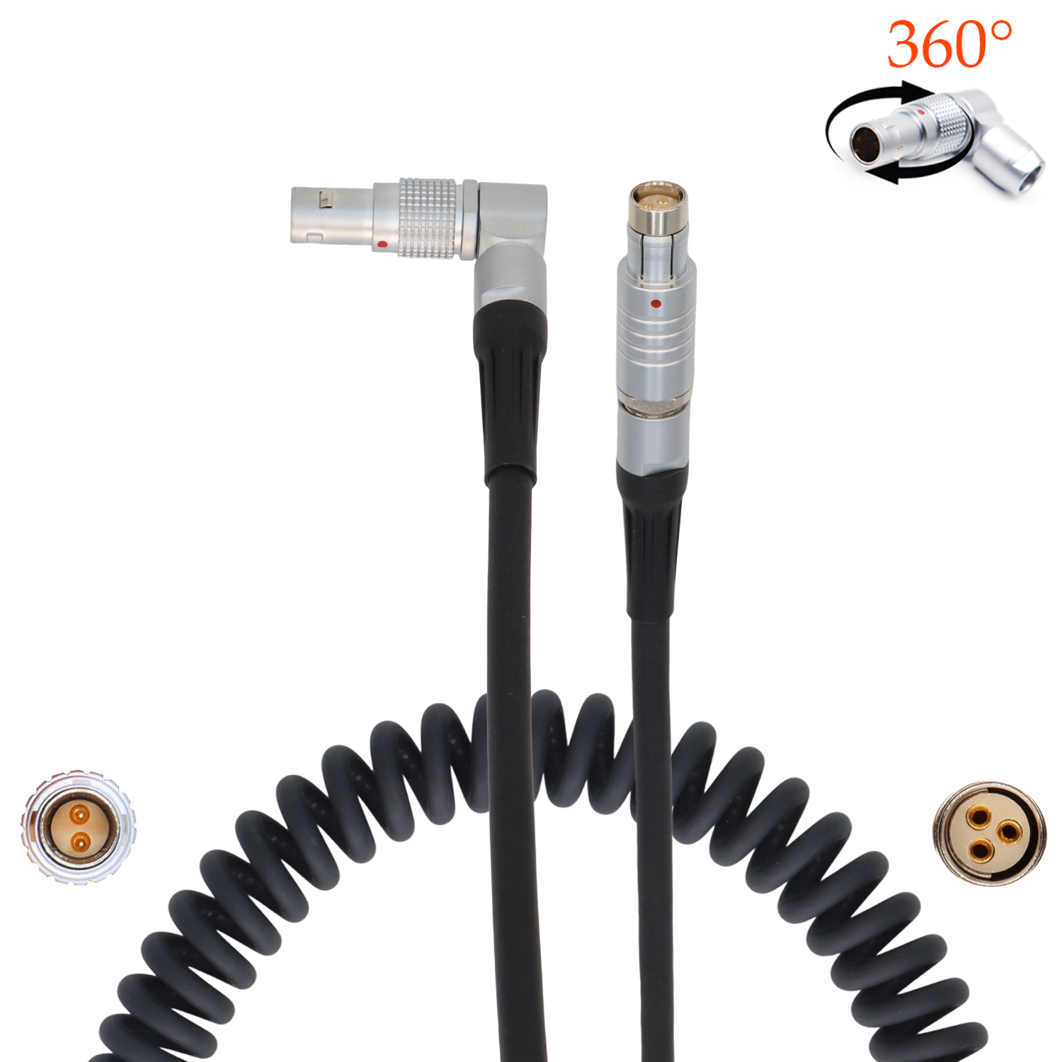 0B 2Pin Male to RS 3Pin Female CCM-1 Camera Control Monitor Power Cable for ARRI Alexa 35, Alexa Mini LF Camera