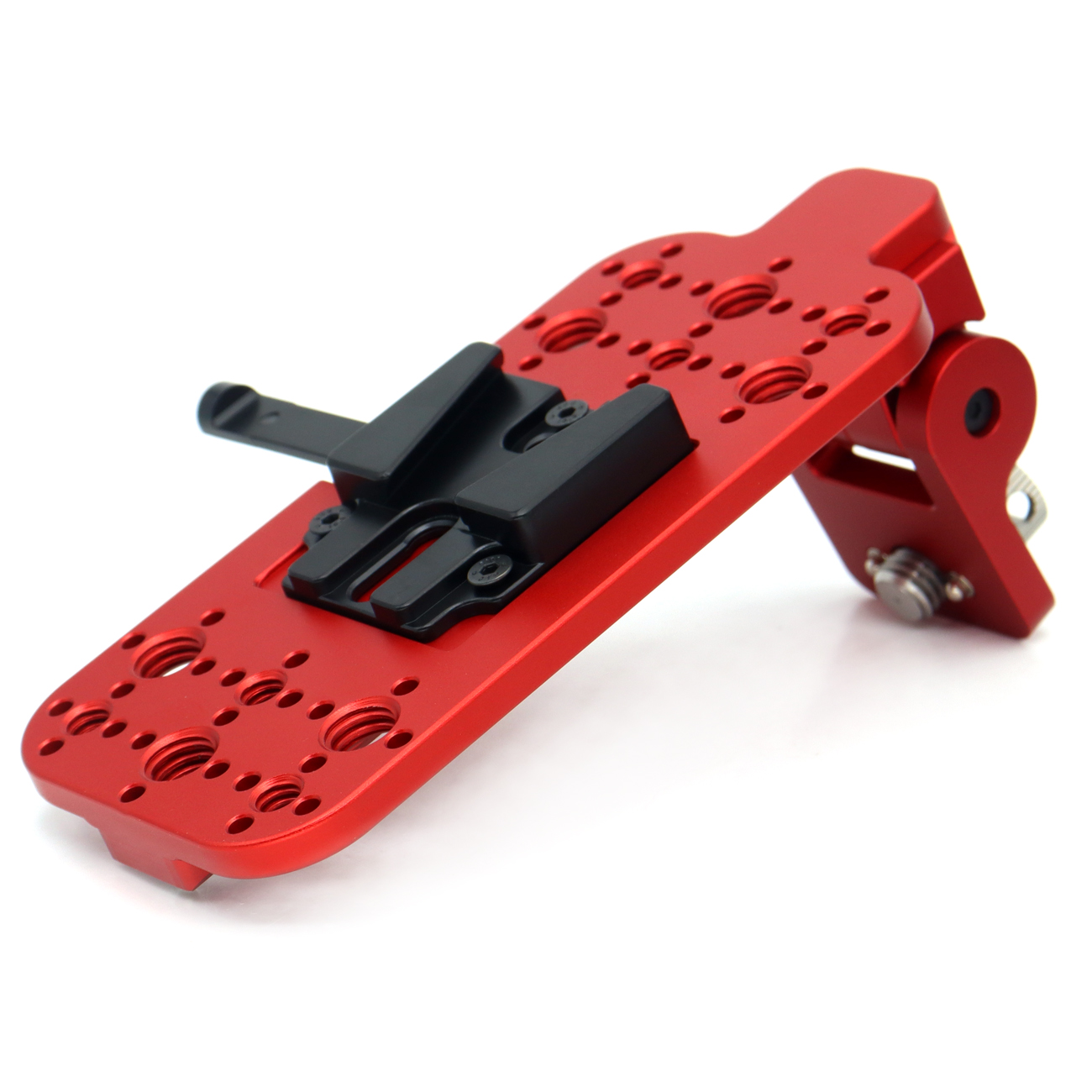 V-Mount Quick Release Plate, 3/8 & 1/4" Thread Expansion Plate, Adjustable Up/Down & Front/Back via Gear Knob