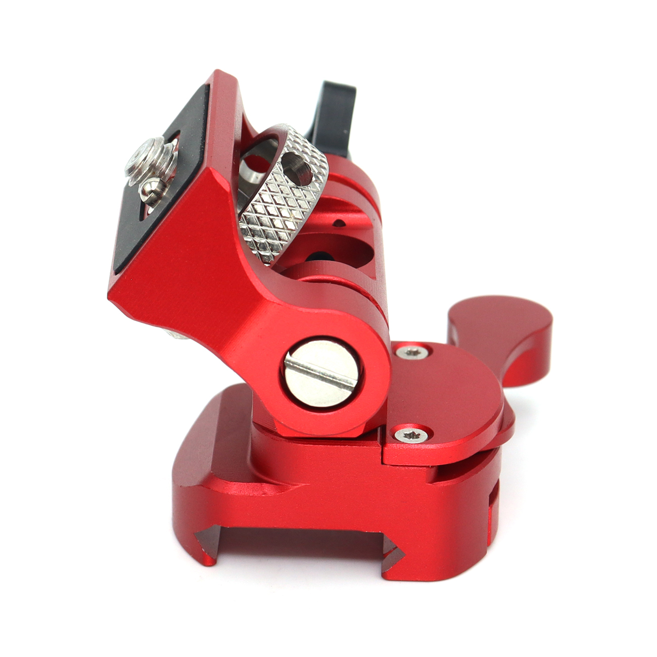 NATO Clamp/Cold Shoe/3/8/1/4 Screw DSLR Monitor Mount for ARRI Mount, 180° Tilt and 360° Swivel