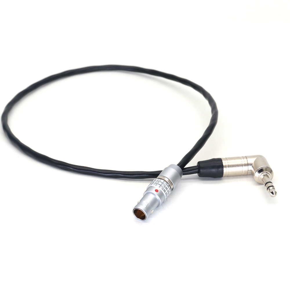 Timecode Cable Elbow 3.5mm TRS to Short 0B 5Pin for ARRI Alexa Mini/XT