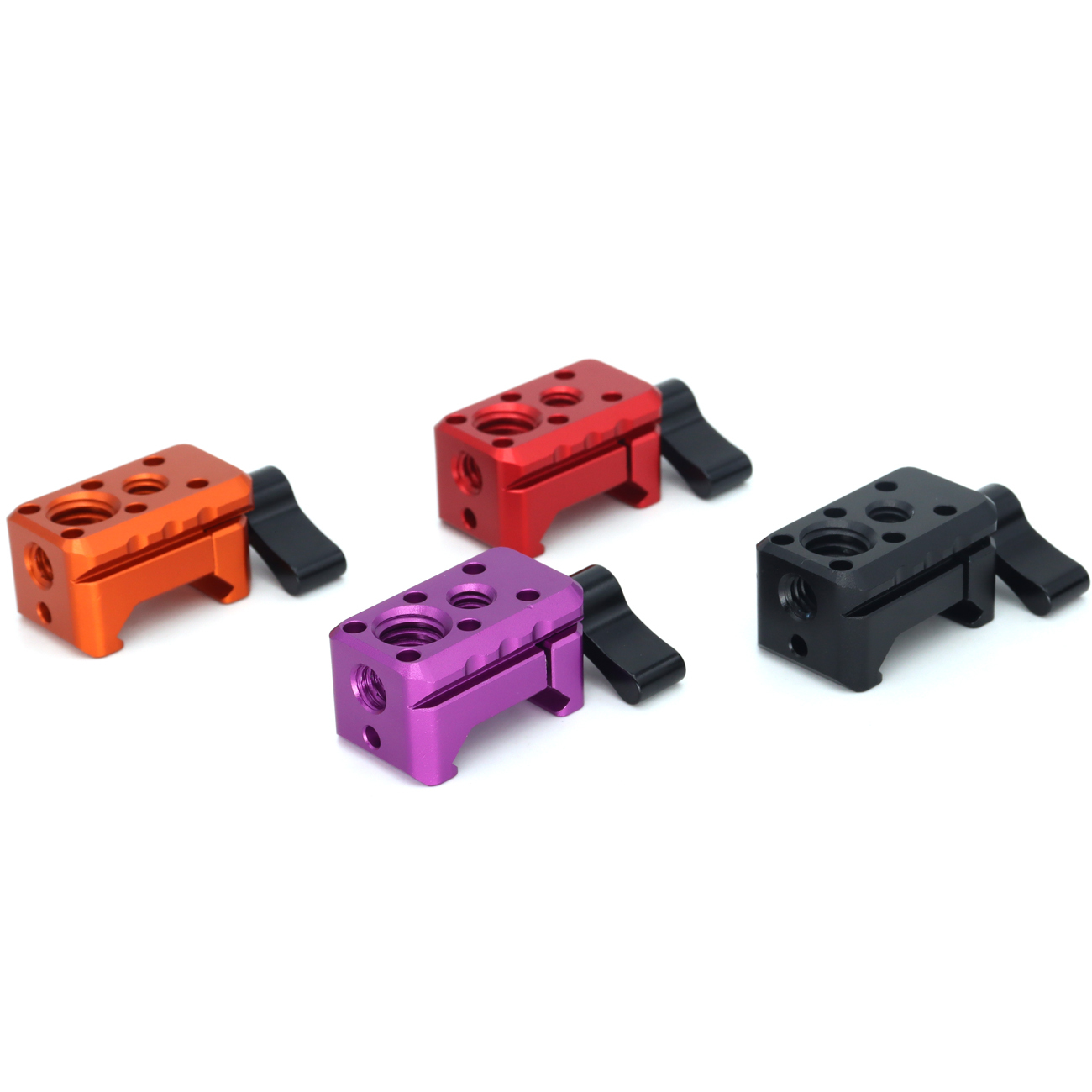 NATO Clamp, NATO Rail Lock Clamps Quick Release with 1/4" 3/8" ARRI Thread, Standard NATO Clamp for Camera Cage Friction Arm Bal