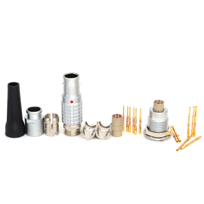 FGG EGG 0B 1B 2~7Pin Metal Circular Connector Without Welding, Crimping Plug Socket