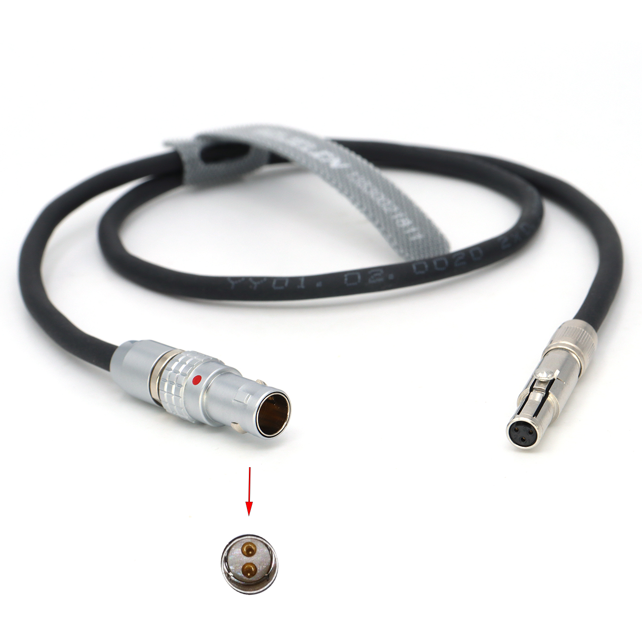 Power Cable 0B 2Pin to Neutrik 3Pin Female for ARRI Alexa to Odyssey 7Q/7Q+