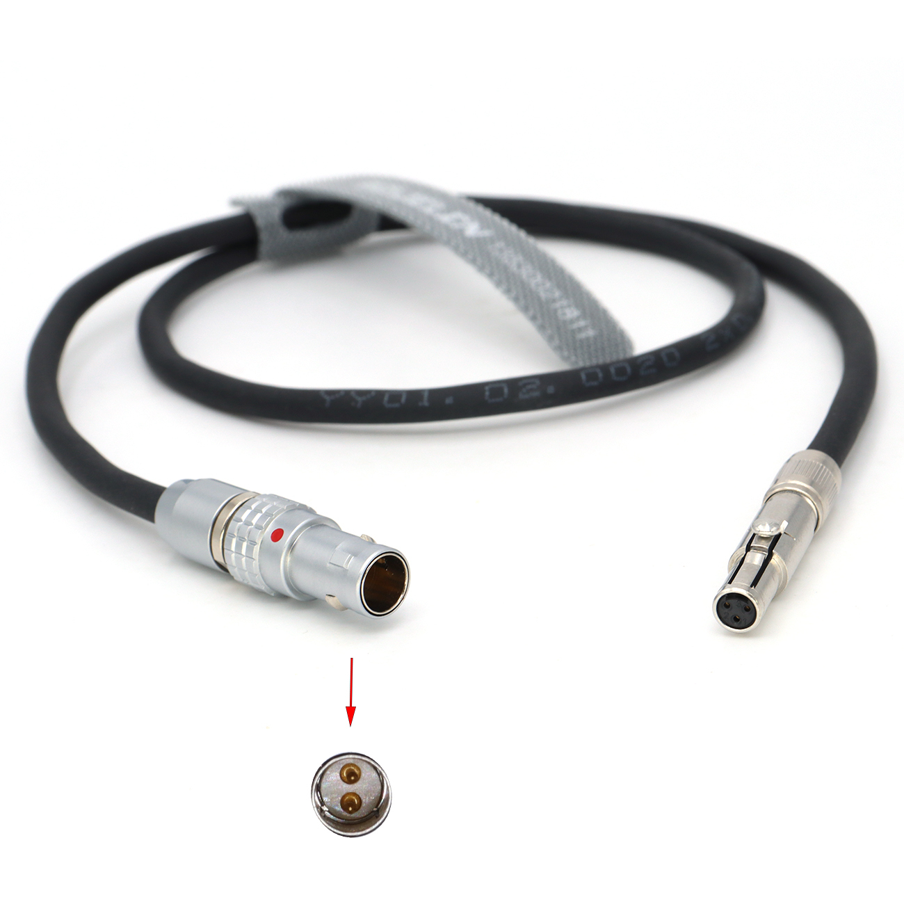 Power Cable 0B 2Pin to Neutrik 3Pin Female for ARRI Alexa to Odyssey 7Q/7Q+