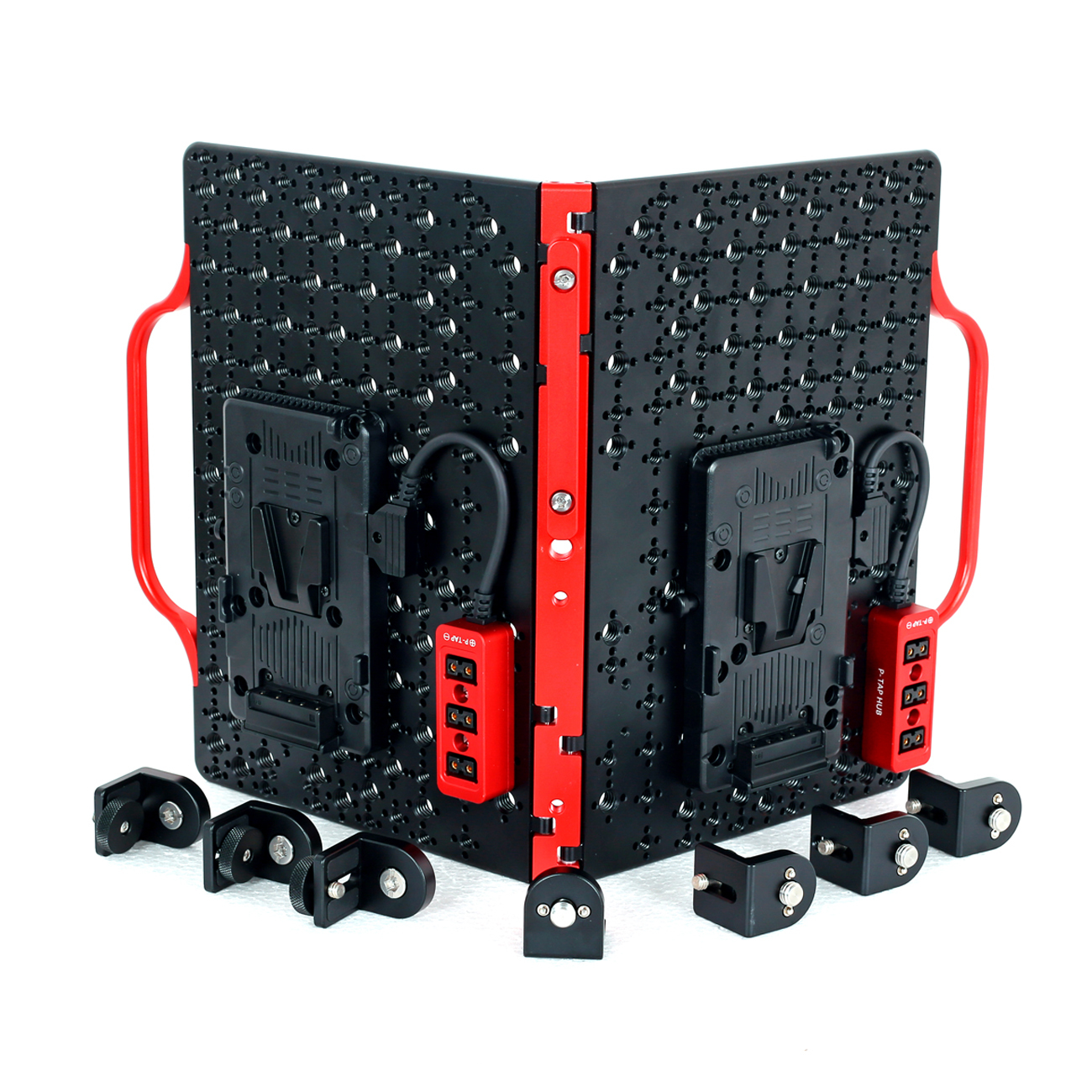 Multifunctional V-mount battery-powered board can hang pictures and transfer monitor support panel, magic leg supports flat notebook operation panel, dtap distributor