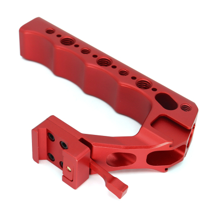 Camera Top Handle with 3/8" ARRI Locating Pins, with 1/4" 3/8" Threads and 3 Cold Shoes, Compatible with ARRI Handles