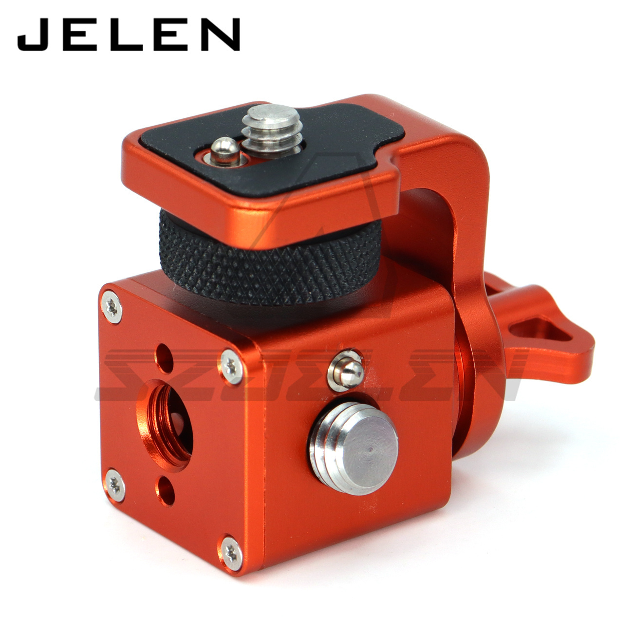 360 degree rotating pan tilt bracket, Camera 3/8 screws fixed 1/4 monitor bracket, adjustable back and forth, Locating Pins