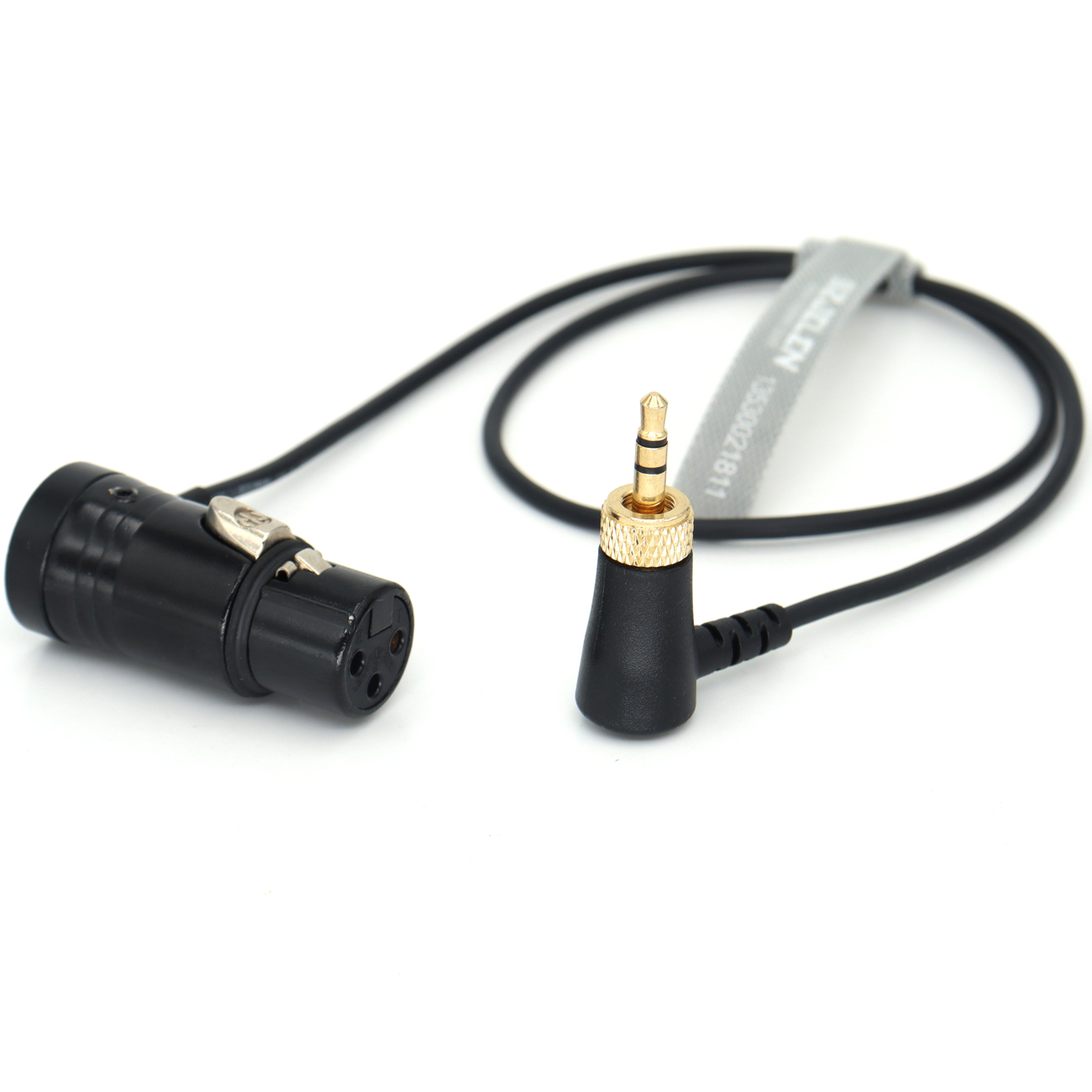 Audio Cable Locking 3.5mm TRS Right-Angle to Short XLR 3Pin Female for Sennheiser SK 500 G4 Sony UWP D11 D21