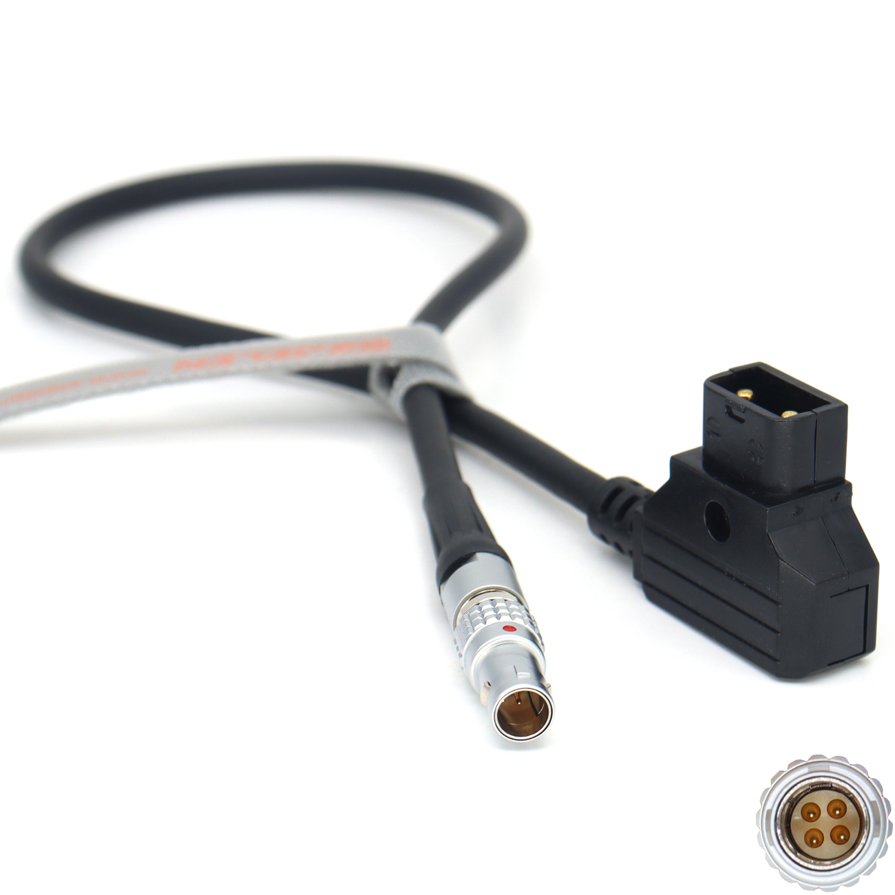 Power Cable 0B 4Pin to D-TAP for ZACUTO Kameleon Chameleon EVF