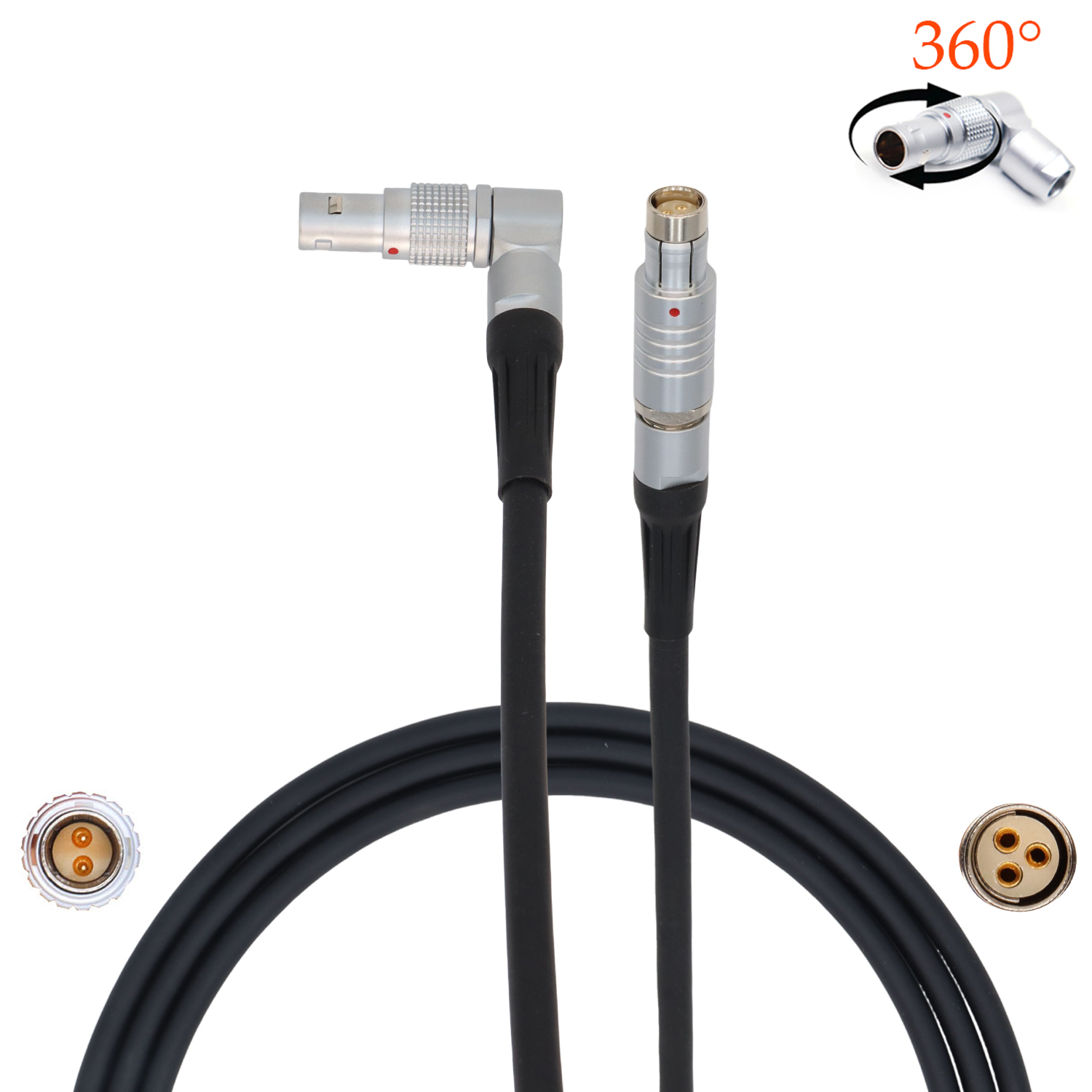0B 2Pin Male to RS 3Pin Female CCM-1 Camera Control Monitor Power Cable for ARRI Alexa 35, Alexa Mini LF Camera