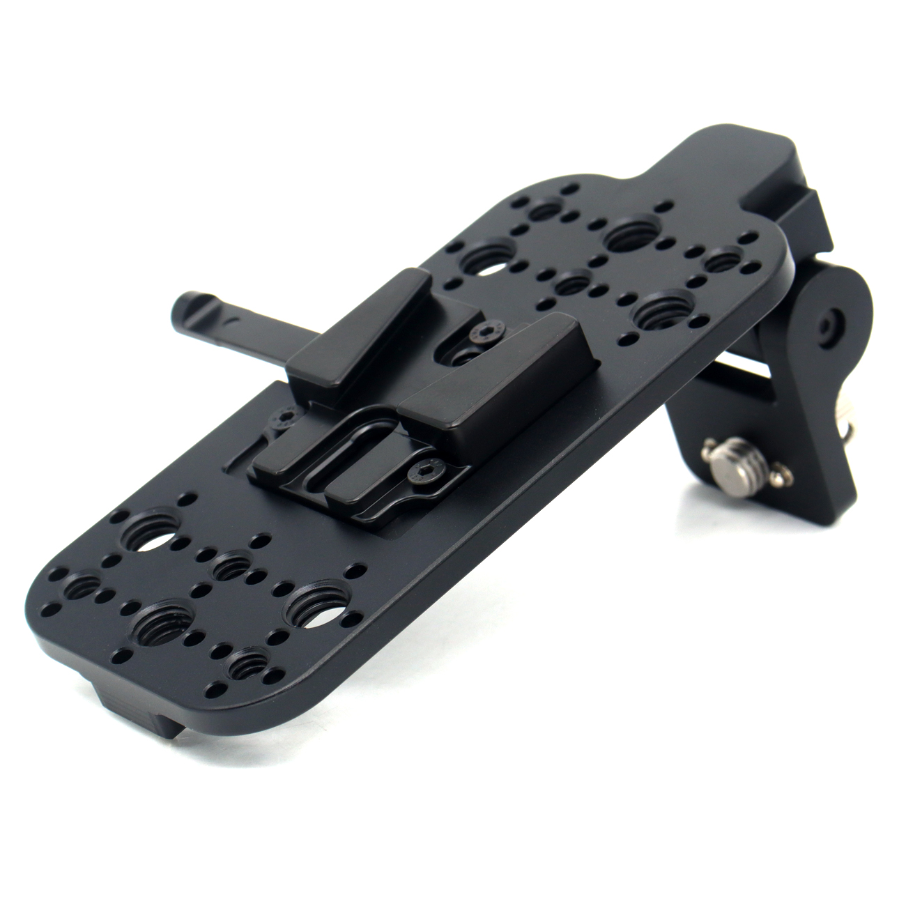 V-Mount Quick Release Plate, 3/8 & 1/4" Thread Expansion Plate, Adjustable Up/Down & Front/Back via Gear Knob