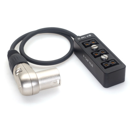 Elbow XLR 4Pin to D-tap Power three-way splitter for Blackmagic URSA Mini Pro