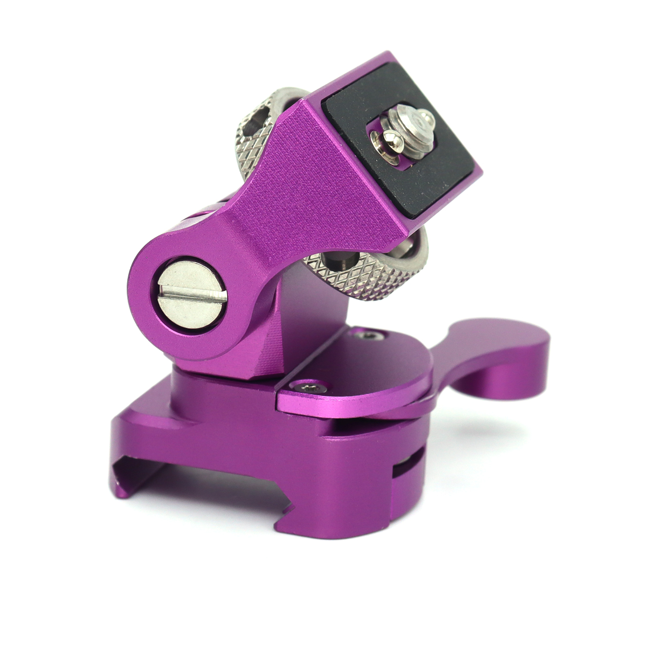 NATO Clamp/Cold Shoe/3/8/1/4 Screw DSLR Monitor Mount for ARRI Mount, 180° Tilt and 360° Swivel