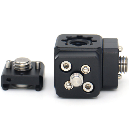 Multi-Hole Screws Adapter with Cold Shoe Mount with 1/4'' 3/8'' ARRI Thread Hole for Tripod, Magic Arm, Microphone, Camera Cage