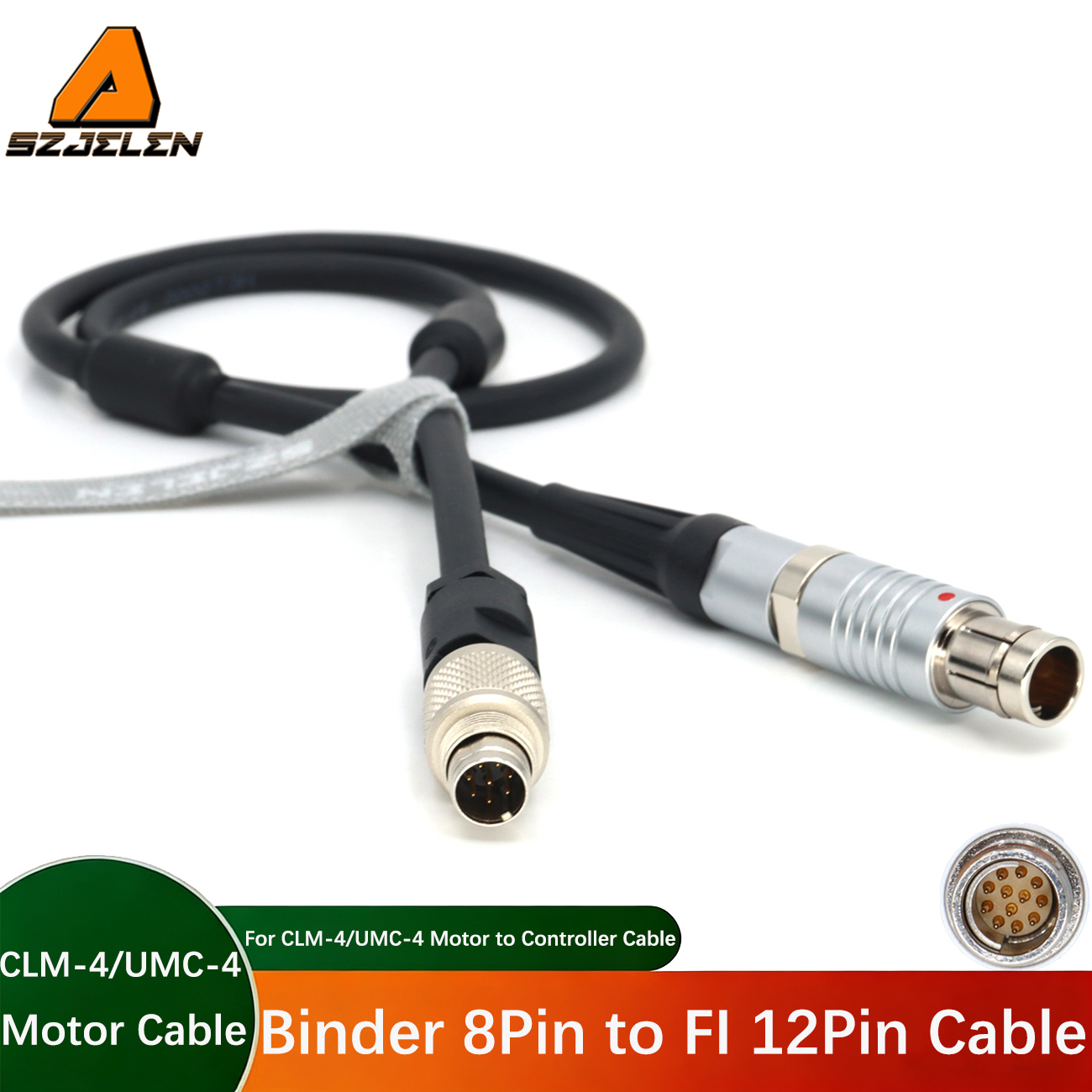 ARRI CLM-4/UMC-4 Motor to Controller Cable for FI 12Pin to Binder 8Pin Wireless Focus Motor Cable