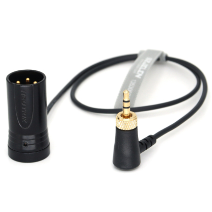 Audio Cable Locking 3.5mm to Low-Profile Short XLR 3Pin Male for Sennheiser, Sony D11
