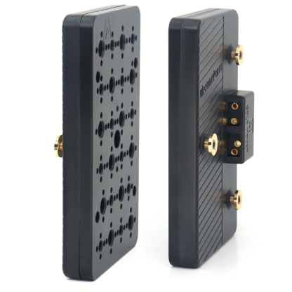Gold-Mount Battery Expansion Cheese Plate With 1/4"-20, 3/8"-16 Screw Holes for SONY CANON RED FUJI