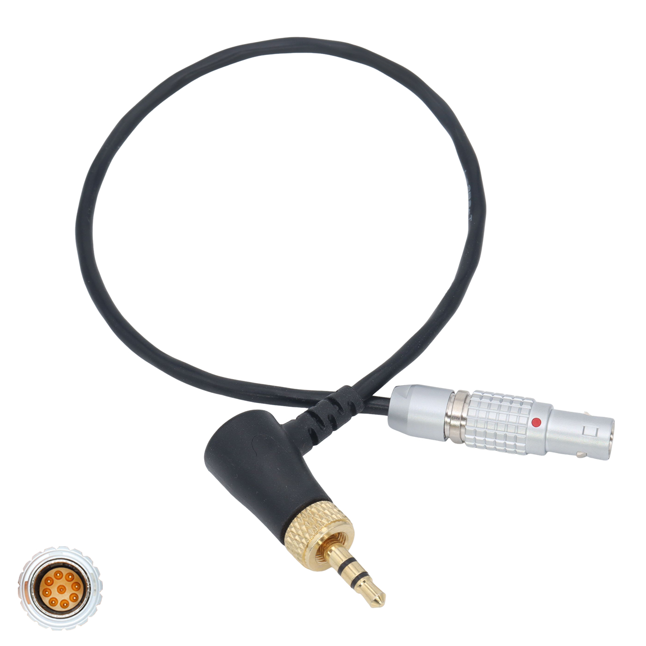 Pixboom Spark Camera To DEITY TC-1 Time Code Synchronization Cable EXT 9 Pin To 3.5mm With Locked Compatible with RED RED V-RAPTOR/KOMODO