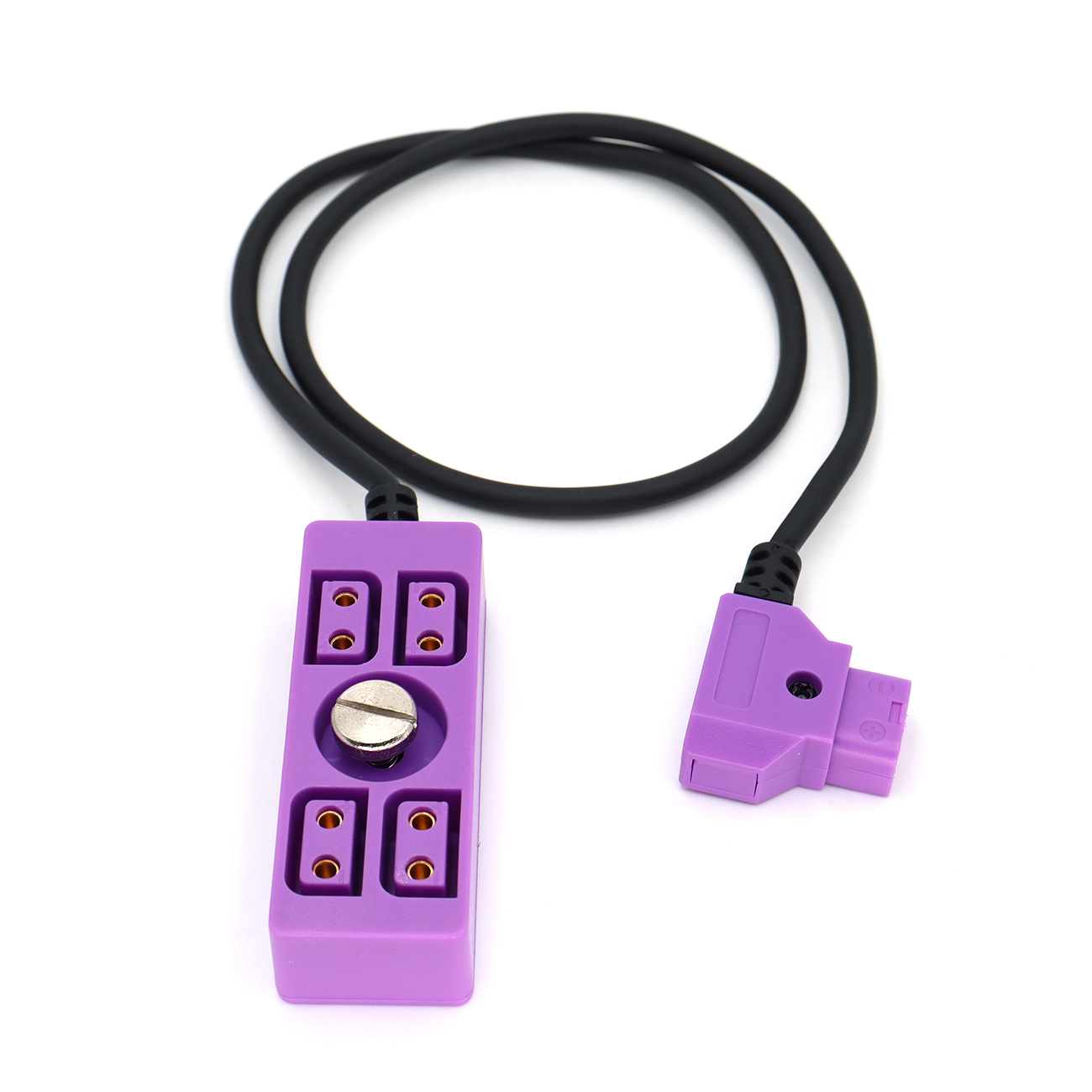D-tap to 4 Port D-tap Female Power Splitter D-tap Distributor with 1/4" Screw