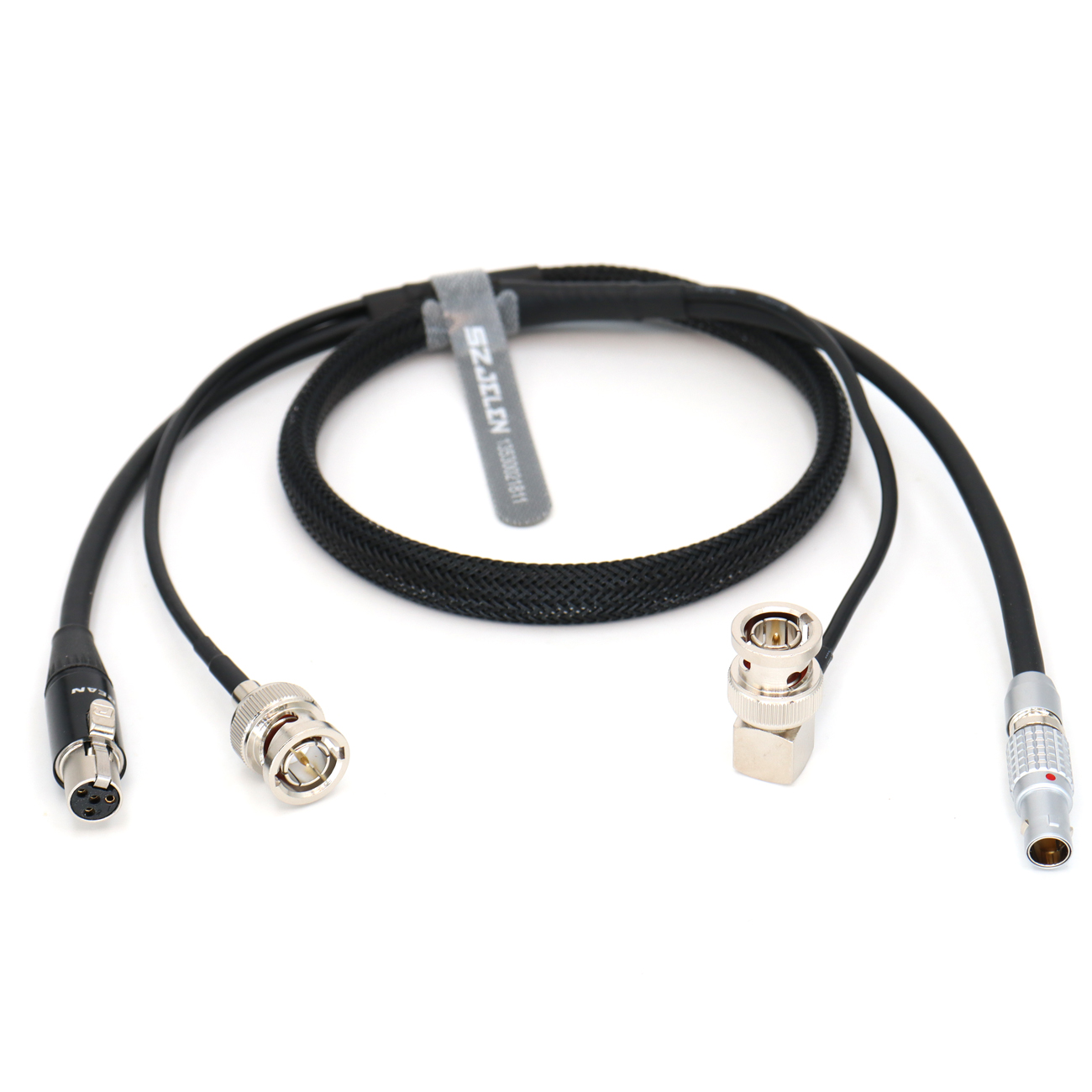 Power Cable 0B 2Pin to TA4F + SDI camera monitor SDI line for tvlogic 055/056/058
