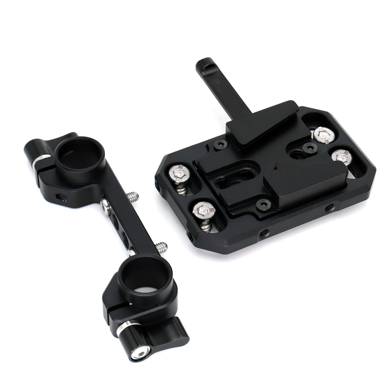 V-Mount Battery Plate/V-Lock Battery Plate with Dual 15mm Rod Clamp