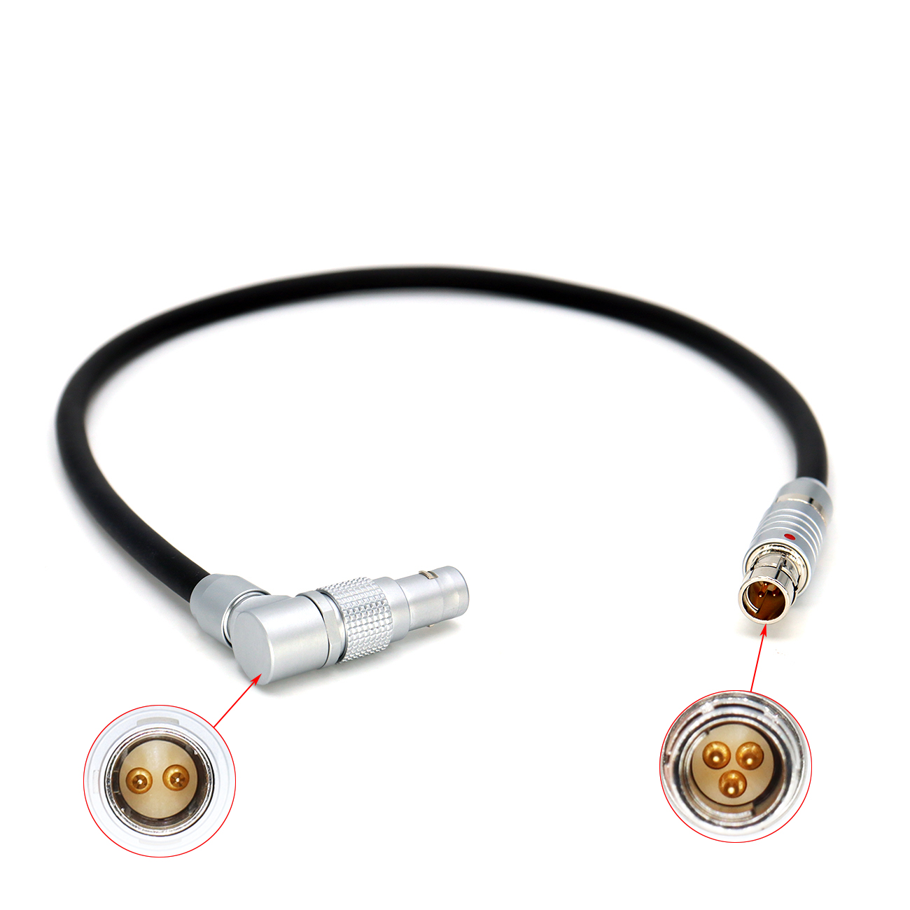 Power Cable RS 3Pin to 0B 2Pin 12V Camera Power Out for Teradek Bolt, ARRI Alexa