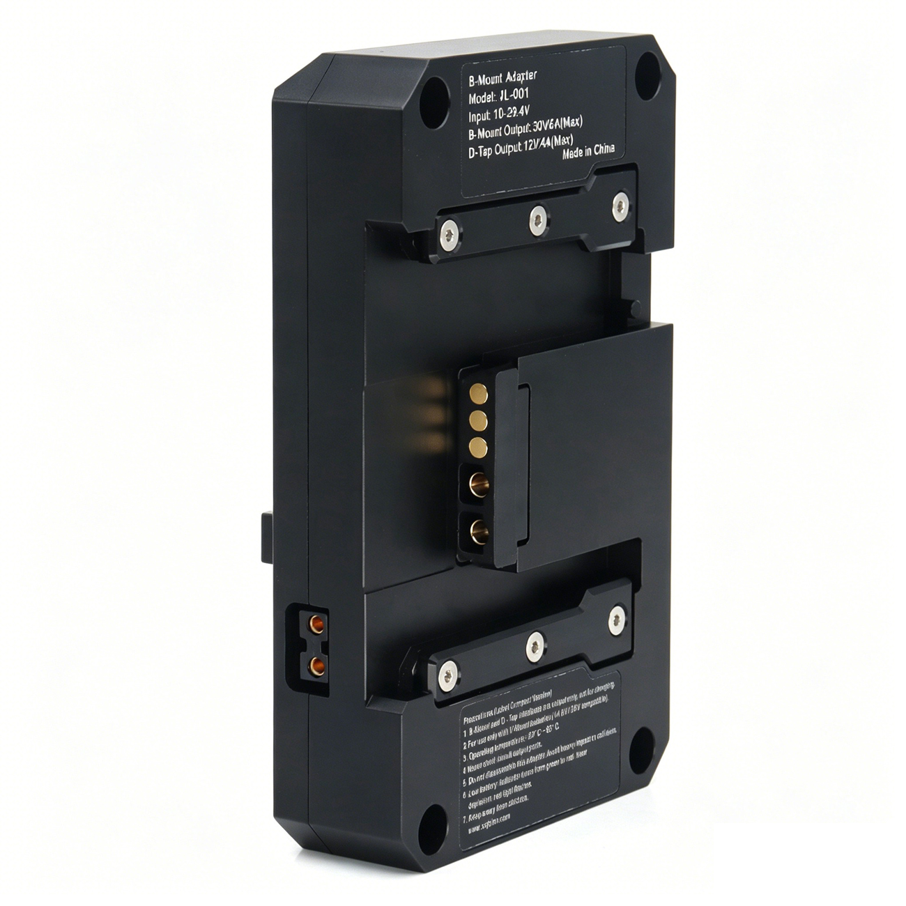 B-Mount Adapter, V-mount battery Input 10-29.4V to B-Mount Output 30V/6A (Max) for Arri Alexa 35/35X/265