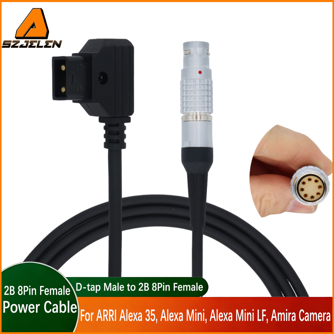 Power Cable D-TAP to 2B 8Pin Female for ARRI Alexa 35, Alexa Mini, Alexa Mini LF, Amira Camera