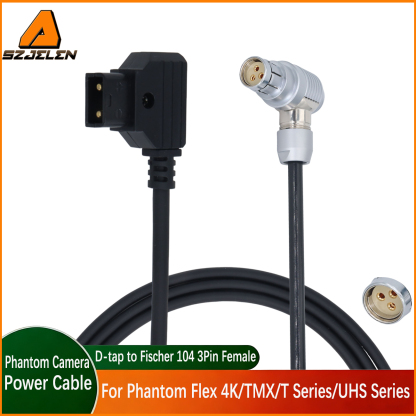 Power Cable Fischer 104 3Pin Female to D-tap/XLR 3Pin/XLR 4Pin for Phantom Flex 4K/TMX/T Series/UHS Series