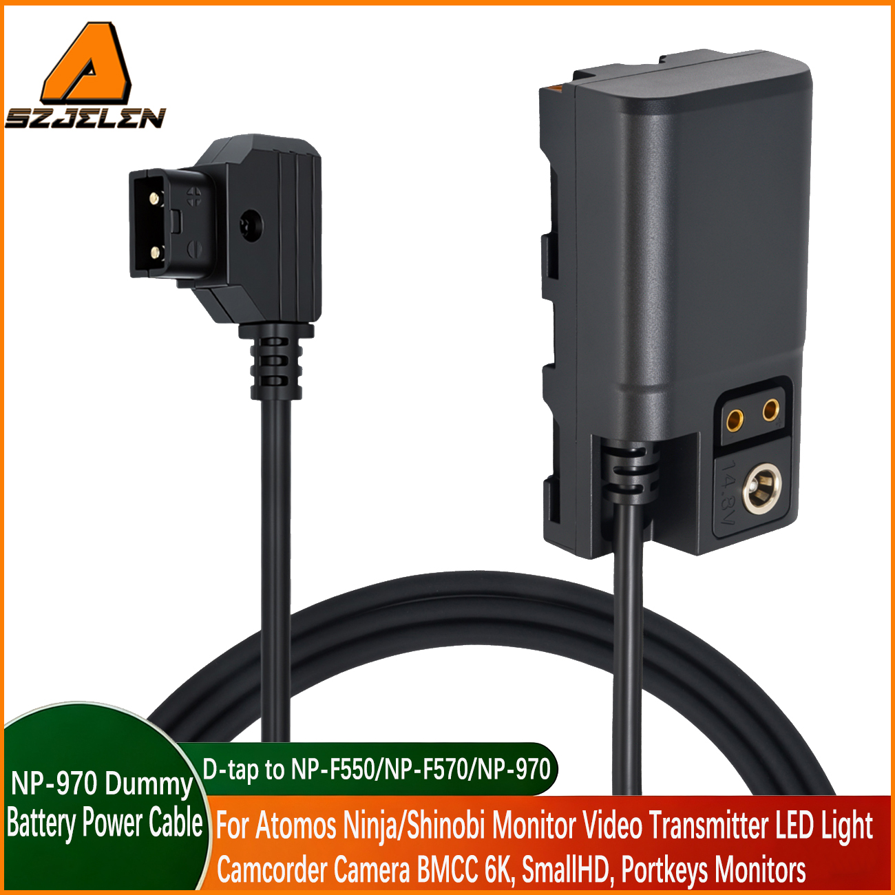 SONY NP-F550/NP-F570/ 970 Power Coupler DC Dummy Battery for SmallHD , ATOMOS Monitor Power cable