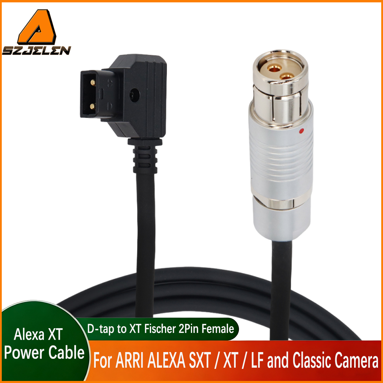 Power Cable D-tap XLR 3Pin/4Pin to Fischer 105 2Pin Female for ARRI Alexa LF XT SXT SR3 435 535 235