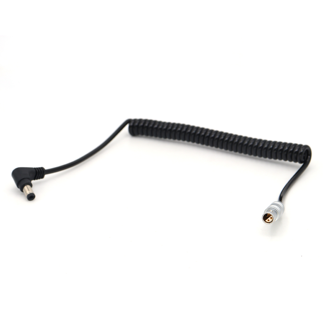 Power Coiled Cable DC 5.5x2.5mm to 4Pin(2Pin Male + 2Pin Female) for Z CAM E2 Camera