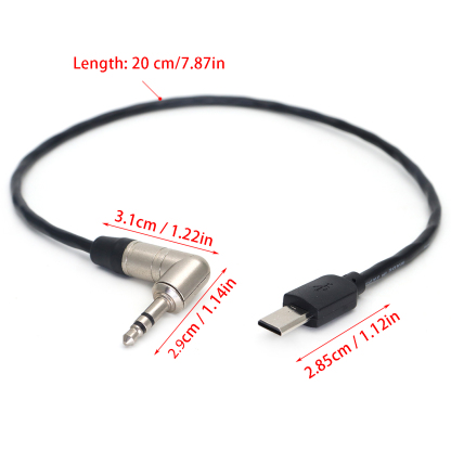 Tentacle Sync Timecode Cable 3.5mm to Micro-USB for Sony FX3 A7S3 A1 