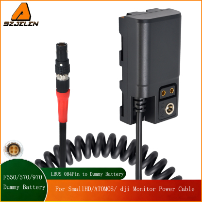 Trinity 2 LBUS 4Pin to NP-F550/570/970 Dummy Battery Power Cable for Atomos Ninja Shinobi Monitor, Blackmagic BMPCC 6K Pro, Z CAM, LED Video Lights, Wireless Transmitters