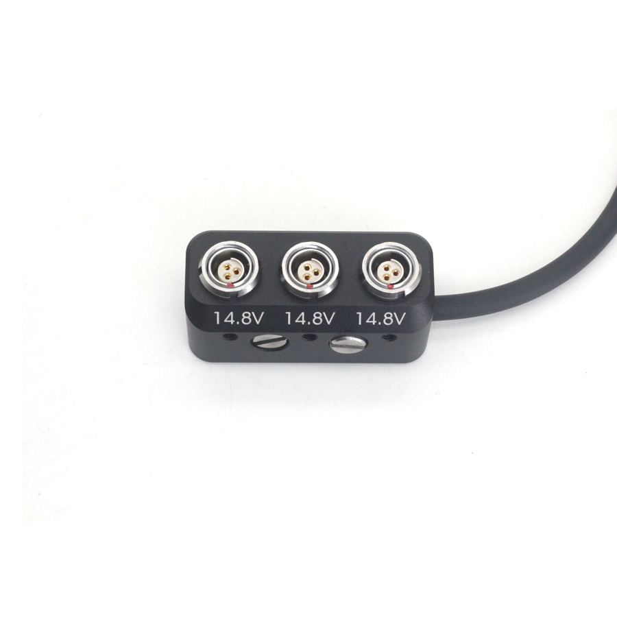 D-tap to 3 Port RS 3Pin Female Power Supply Splitter Cable for Photography Power
