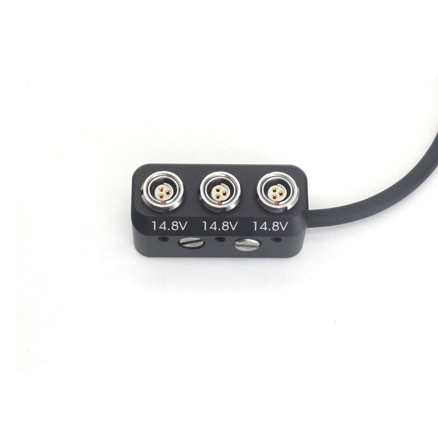 D-tap to 3 Port RS 3Pin Female Power Supply Splitter Cable for Photography Power