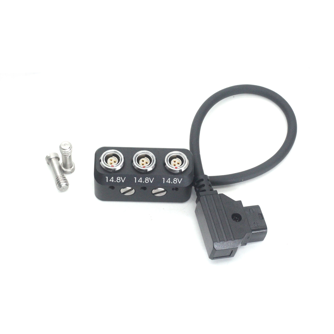 D-tap to 3 Port RS 3Pin Female Power Supply Splitter Cable for Photography Power