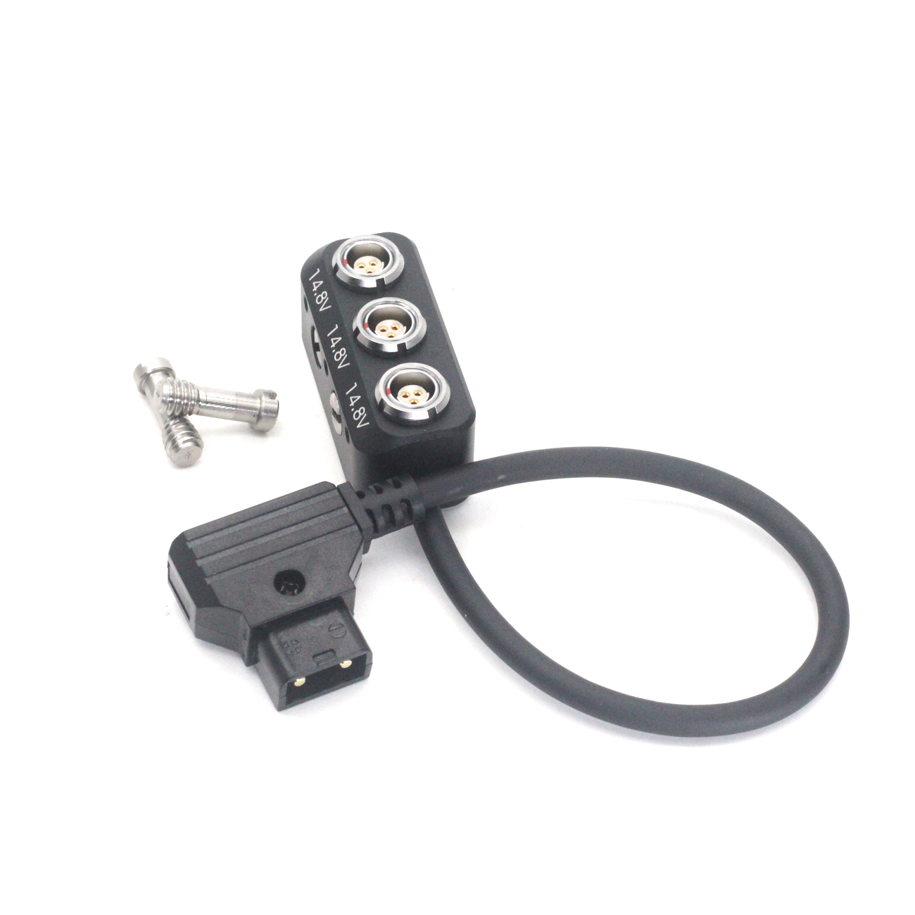 D-tap to 3 Port RS 3Pin Female Power Supply Splitter Cable for Photography Power