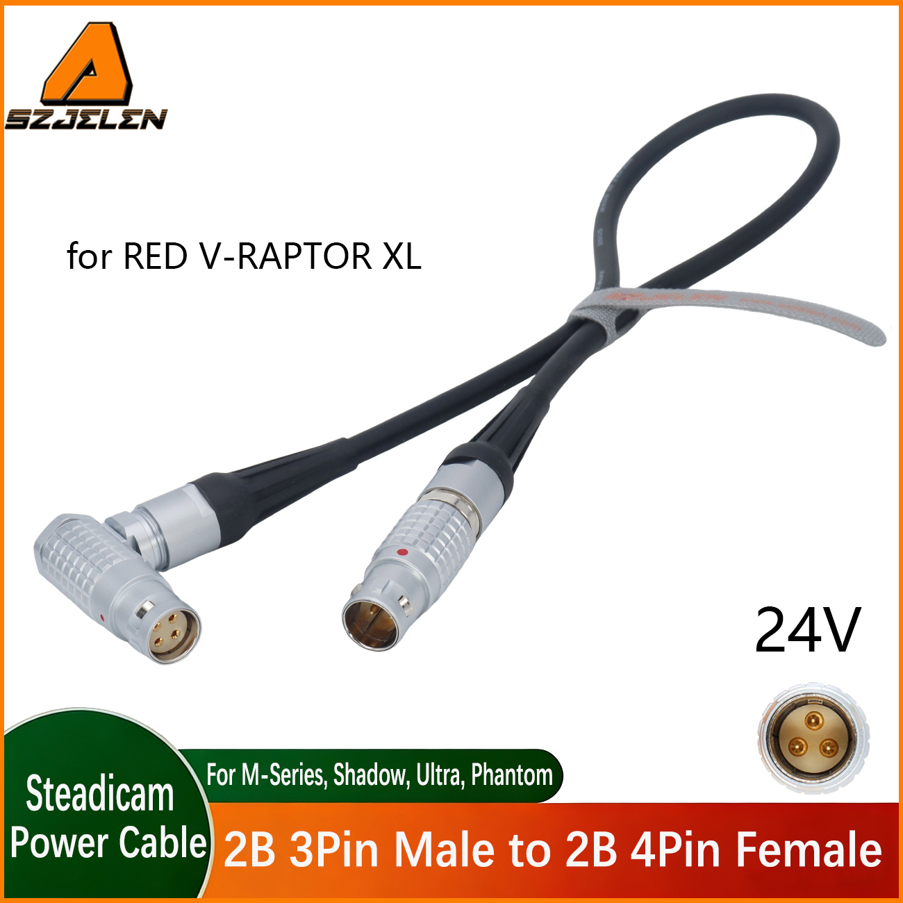 Steadicam Power Cable 0B 3Pin to 2B 4Pin/4+2Pin/2B 8Pin/XLR 4Pin/XT 2Pin for ARRI/RED/Sony