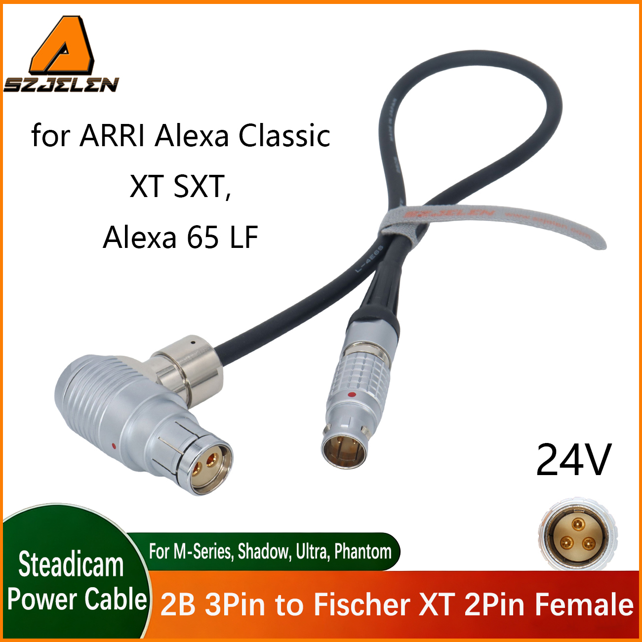 Steadicam Power Cable 0B 3Pin to 2B 4Pin/4+2Pin/2B 8Pin/XLR 4Pin/XT 2Pin for ARRI/RED/Sony