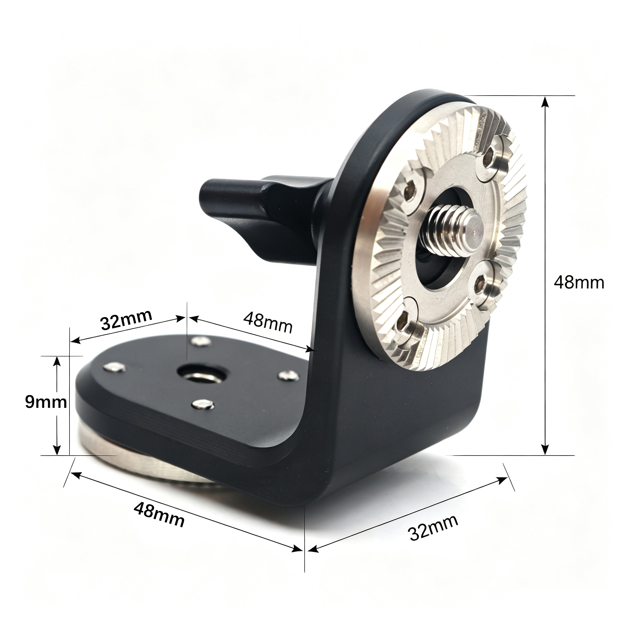 Dual ARRI Rosettes Extension Mount Connector With Central M6 Thread & Adjustable Thumb Knob For Camera Rig Handle Grip