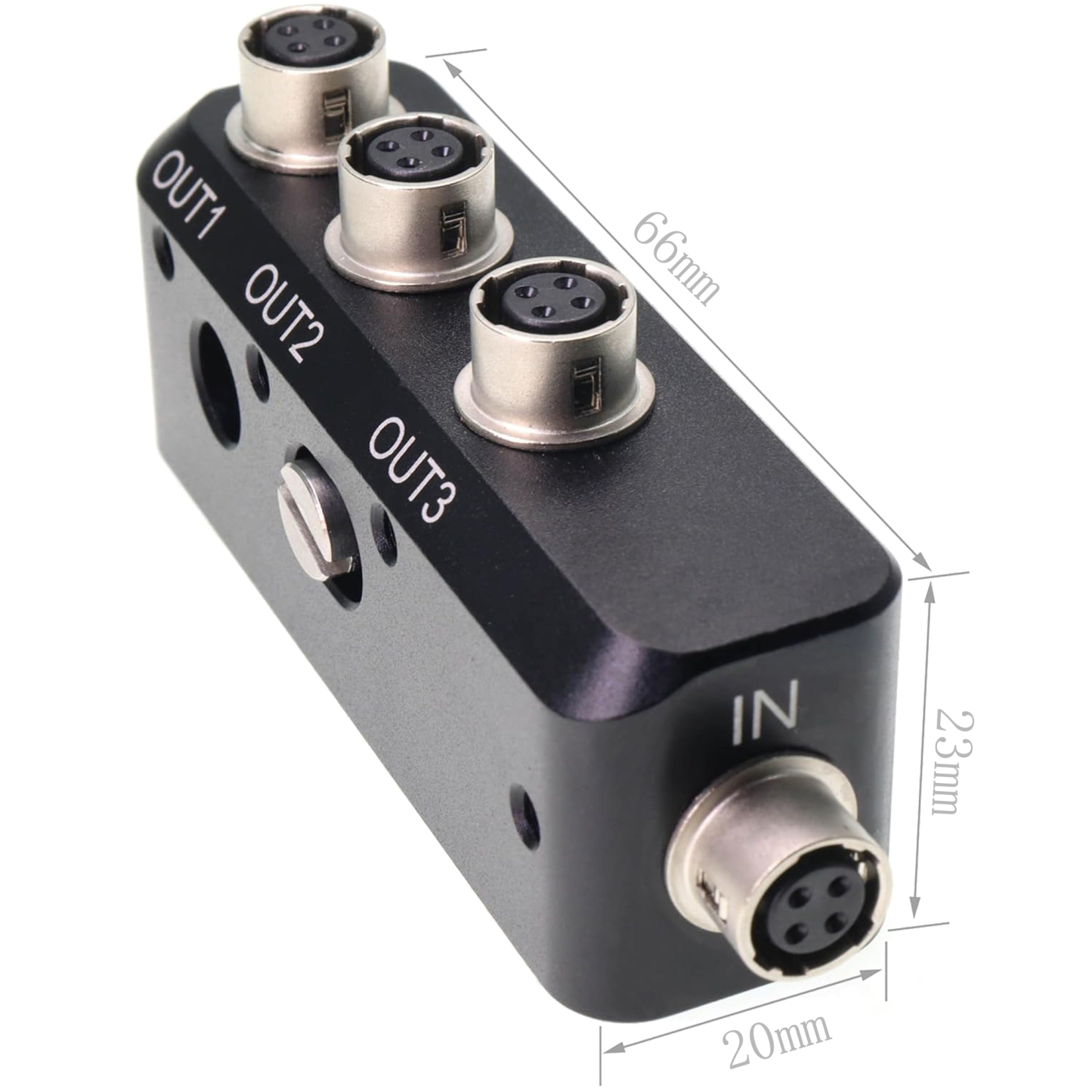 Hirose 4Pin Female to 3x 4Pin Female Power Three Way Splitter Camera Power Distributor