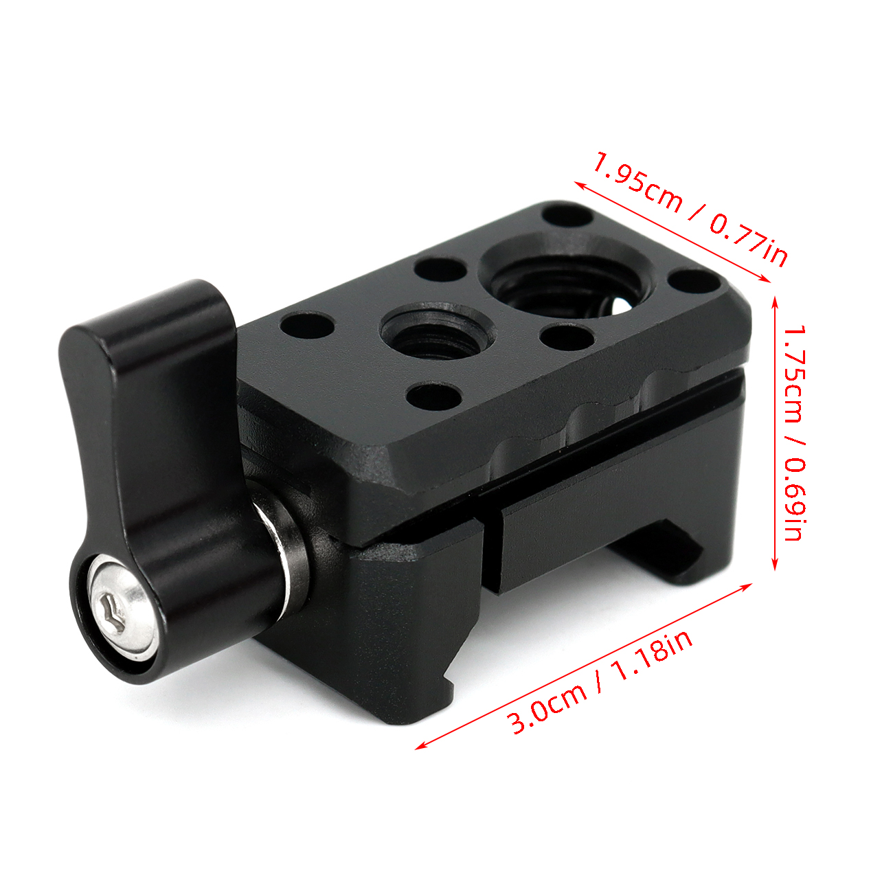 NATO Clamp, NATO Rail Lock Clamps Quick Release with 1/4" 3/8" ARRI Thread, Standard NATO Clamp for Camera Cage Friction Arm Bal