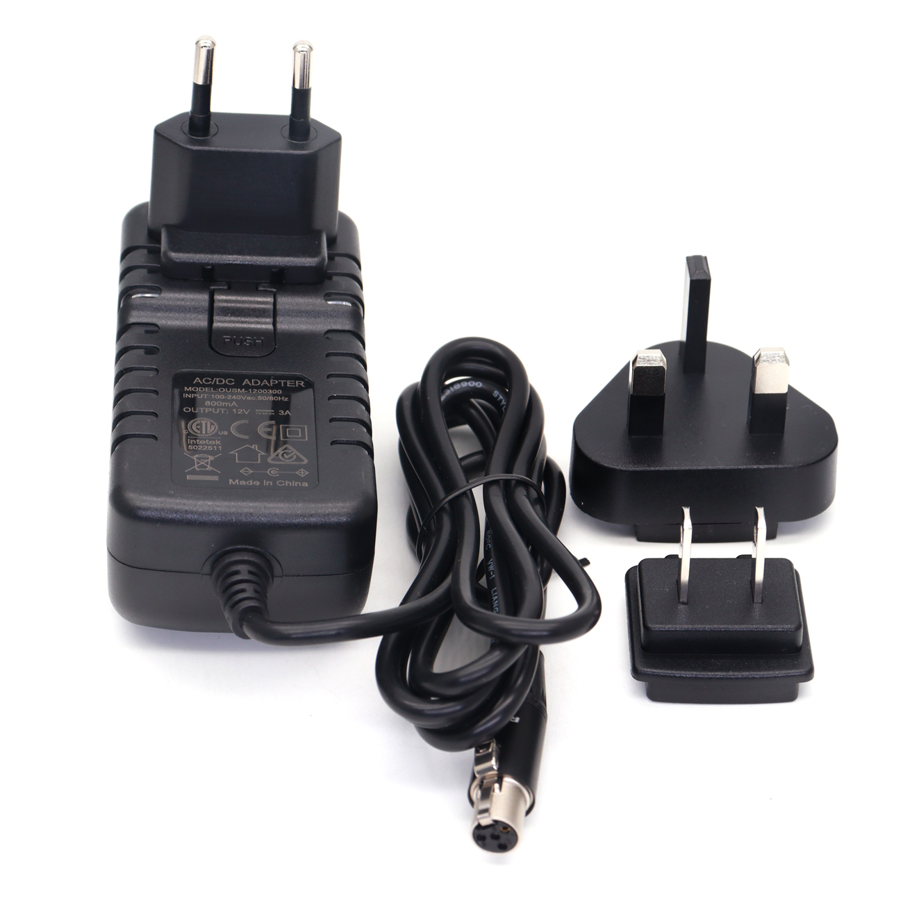 TA4F Power Cable 12V 3A Power Adapter for Tvlogic 055/056/058 Monitor